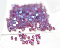 Swarovski (4mm) Ruby AB 2X FC Bicones Beads Rainbow 36/72/144/432/720 Pieces (501) rainbow beads, jewelry making, couture embellishments