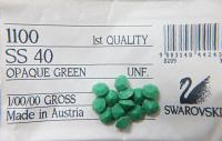 Swarovski 40ss Chaton Round Opaque Green #1100 6/12/24/100/300 Pieces Vinatge Swarovski, Jewelry making, premium materials, embellishments