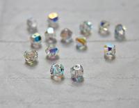 Swarovski 5603 6mm Graphic Cube Crystal Aurore Boreale 12/36/72/144/288 Pieces PREMIUM MATERIALS, vintage findings, wedding jewlery making