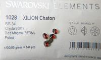 Swarovski 34ss Chaton Round Crystal Red Magma 6/12/24/100/300 Pieces