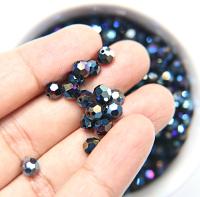 6mm Swarovski Elements Article 5000 Metallic Blue Faceted Round Beads 6/12/36/172/44/288/720 Pieces