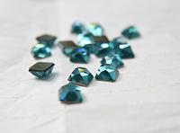 SWAROVSKI 8MM #4854 Space Cut Fancy Stone in Indicolite Comet Argent Light 6/24/72/144 Pieces Nail art decoration, craft supplies