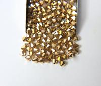 6 mm Aurum Gold Preciosa Vintage Bicones 12/36/72/144/288 Pieces Jewelry making beads Made in Czech Republic rare findings, jewelry making