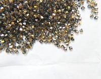 4mm Crystal Aurum Half Preciosa Bicones 36/72/144/432/720 Pieces Jewelry making beads, golden beads, rare findings, vintage supplies