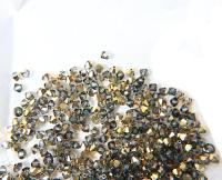 4mm Crystal Aurum Half Preciosa Bicones 36/72/144/432/720 Pieces Jewelry making beads, golden beads, rare findings, vintage supplies