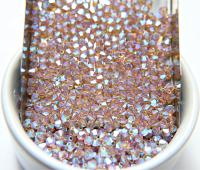Swarovski (3/4mm) Light Colorado Topaz AB 2X FC Bicones Rainbow Beads 36/72/144/432/720 Pieces rainbow beads, jewelry making, couture