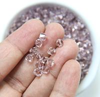 5mm Crystal Antique Pink Swarovski Bicones 20/72/144/432/1000 Pieces jewelry making beads, embroidery materials, findings