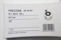 8x7MM Jet Preciosa Bell Beads Vintage 6/24/72 Pieces Article 451 56 301 fancy beads, jewelry making beads, PREMIUM MATERIALS