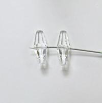 6x15 MM Crystal Preciosa elongated bicone beads centre hole Vintage 6/24/72 Pieces Article 451 53 384 fancy beads, PREMIUM MATERIALS