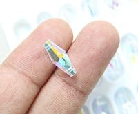 6x15 mm Crystal AB Preciosa elongated bicone beads 2 side holes Vintage 2/6/24/72 Pieces Article 451 53 384 fancy beads, PREMIUM MATERIALS