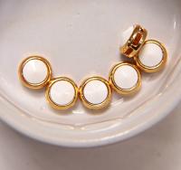 Swarovski 39ss Rivoli Sewon Settings in Chalk White 6/12/36 Pieces GOLD SETTINGS, Metal findings, vintage components, jewelry making