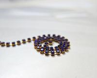 12 SS Rhinestone Chain Vintage Glass Pressed Chatons Royal Blue 3mm 1/2/5/15 Meters