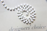 12 SS Rhinestone Chain Vintage Glass Chatons Opaque Chalk White Silver Plated (3mm) 1/2/5/15 Meters Wedding Cake Decoration Bouquet Supply
