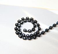 16ss Swarovski 2088 Chain in Flat Back Rare Cosmojet (4mm) 0.5/1/2/5 Meters Vintage Black Settings, decorations, craft supplies, designer