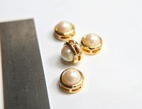 High Quality 8mm Japanese Pearls Sewon Settings 6/12/36 Pieces GOLD/RHODIUM SETTINGS, Haute Couture, embellishments