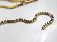 4mm Square Swarovski fancy Rhinestone Chain in Black Diamond 0.5/1 Meter Brass/Vintage Black Settings Wedding Bridal Supplies|Decoration