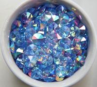 10mm SWAROVSKI 6428 Rivoli Crystal Pendant Beads in Light Sapphire AB 2/4/24/72/144 Pieces drops embellishments, vintage premium findings