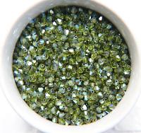 3/4mm Swarovski Olivine AB Bicones beads rainbow 36/72/144/432/720 Pieces (228) rainbow beads, jewelry making, couture embellishments
