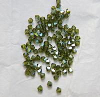 3/4mm Swarovski Olivine AB Bicones beads rainbow 36/72/144/432/720 Pieces (228) rainbow beads, jewelry making, couture embellishments