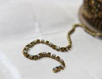 12 SS Vintage Rhinestone Chain Swarovski Olivine & Sand Opal 3mm 0.5/1/2/5 Meters Wedding Bridal Supplies|Jewelry Making|Decoration, vintage