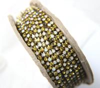 12 SS Vintage Rhinestone Chain Swarovski Olivine & Sand Opal 3mm 0.5/1/2/5 Meters Wedding Bridal Supplies|Jewelry Making|Decoration, vintage