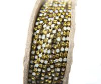 12 SS Vintage Rhinestone Chain Swarovski Olivine & Sand Opal 3mm 0.5/1/2/5 Meters Wedding Bridal Supplies|Jewelry Making|Decoration, vintage