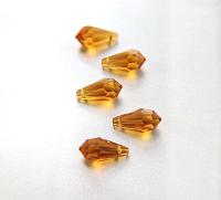 Vintage Czech Topaz crystal Drops 18x9 MM Fancy Crystal drops 3/12/36 Pieces