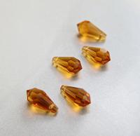 Vintage Czech Topaz crystal Drops 18x9 MM Fancy Crystal drops 3/12/36 Pieces