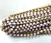 16SS Rhinestone Chain Swarovski in Rose Alabaster (293) 4mm 0.5/1/2/5/15 Meters jewelry making, embroidery materials, vintage findings, lace