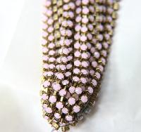 16SS Rhinestone Chain Swarovski in Rose Alabaster (293) 4mm 0.5/1/2/5/15 Meters jewelry making, embroidery materials, vintage findings, lace