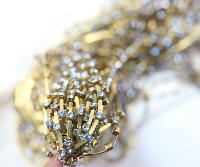 12 SS Vintage Fancy Rhinestone Chain Swarovski in Light Sapphire 3mm 0.5/1/2/5 Meters vintage findings, strass chains, craft supplies, rare