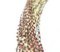 12 SS Vintage Fancy Rhinestone Chain Swarovski in Siam 3mm 0.5/1/2/5 Meters