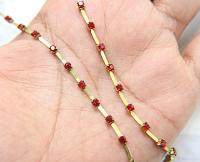 12 SS Vintage Fancy Rhinestone Chain Swarovski in Siam 3mm 0.5/1/2/5 Meters
