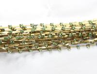 12 SS Vintage Fancy Rhinestone Chain Swarovski in Peridot 3mm 0.5/1/2/5 Meters
