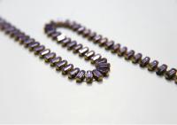 Swarovski Snake Baguette chain 7x3 mm in Violet (371) settings in Brass 0.5/1/2 Meters Wedding Bridal Supplies|Jewelry Making|Decoration