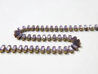 Swarovski Snake Baguette chain 7x3 mm in Violet (371) settings in Brass 0.5/1/2 Meters Wedding Bridal Supplies|Jewelry Making|Decoration