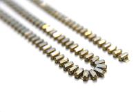 Swarovski Snake Baguette chain 7x3 mm in White Opal (234) settings in Brass 0.5/1/2 Meters Wedding Bridal Supplies|Jewelry Making|Decoration