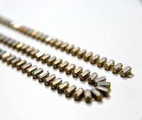 Swarovski Snake Baguette chain 7x3 mm in White Opal (234) settings in Brass 0.5/1/2 Meters Wedding Bridal Supplies|Jewelry Making|Decoration