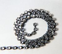 16ss Swarovski 2088 Chain in Flat Back Black Diamond (4mm) 0.5/1/2/5 Meters Vintage Black Settings Wedding Bridal Supplies|Decoration