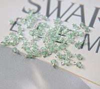 4mm Swarovski Chrysolite crystal dangles in Sterling Silver wire wrapped- charms- drops- jewelry making 72/144/432/1000Pieces