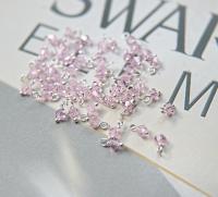 4mm Swarovski Rosaline crystal dangles in Sterling Silver wire wrapped- charms- drops- jewelry making 72/144/432/1000Pieces