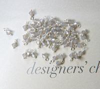 4mm Swarovski Light Grey Opal crystal dangles in Sterling Silver wire wrapped- charms- drops- jewelry making 36/72/144/432/1000Pieces