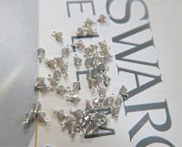 4mm Swarovski Light Grey Opal crystal dangles in Sterling Silver wire wrapped- charms- drops- jewelry making 36/72/144/432/1000Pieces