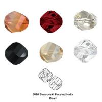 6mm Swarovski Crystal Golden Shadow Beads 5020 Faceted Helix Bead 6/12/36/72/144/288/720 Pieces Jewelry making beads
