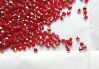 4mm Swarovski 5000 Dark Red Coral Aurore Boreale Faceted Round Beads 6/12/36/72/144/288/720/1440 Pieces Jewelry making beads