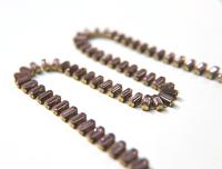 Swarovski Snake Baguette chain 7x3 mm in Light Amethyst (212) settings in Brass 0.5/1/2 Meters Bridal Supplies|Jewelry Making|Decoration