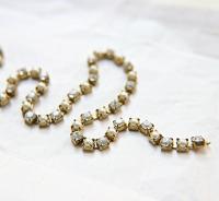 16ss Vintage Swarovski Rhinestone Chain in Crystal and Pearl (4mm) 0.5/1/2/5/15 Meters Wedding Bridal Supplies|Jewelry Making|Decoration