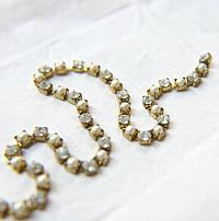 16ss Vintage Swarovski Rhinestone Chain in Crystal and Pearl (4mm) 0.5/1/2/5/15 Meters Wedding Bridal Supplies|Jewelry Making|Decoration