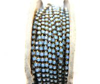 10SS Swarovski Rhinestone Cup Chain in White Opal Sky Blue 2.8mm Made in Austria 0.5/1/2/5 Meters vintage findings / jewelry making
