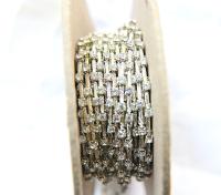 12 SS Vintage Fancy Silver Plated Rhinestone Chain Swarovski in Crystal 3mm 0.5/1/2/5 Meters Wedding Bridal Supplies|Decoration